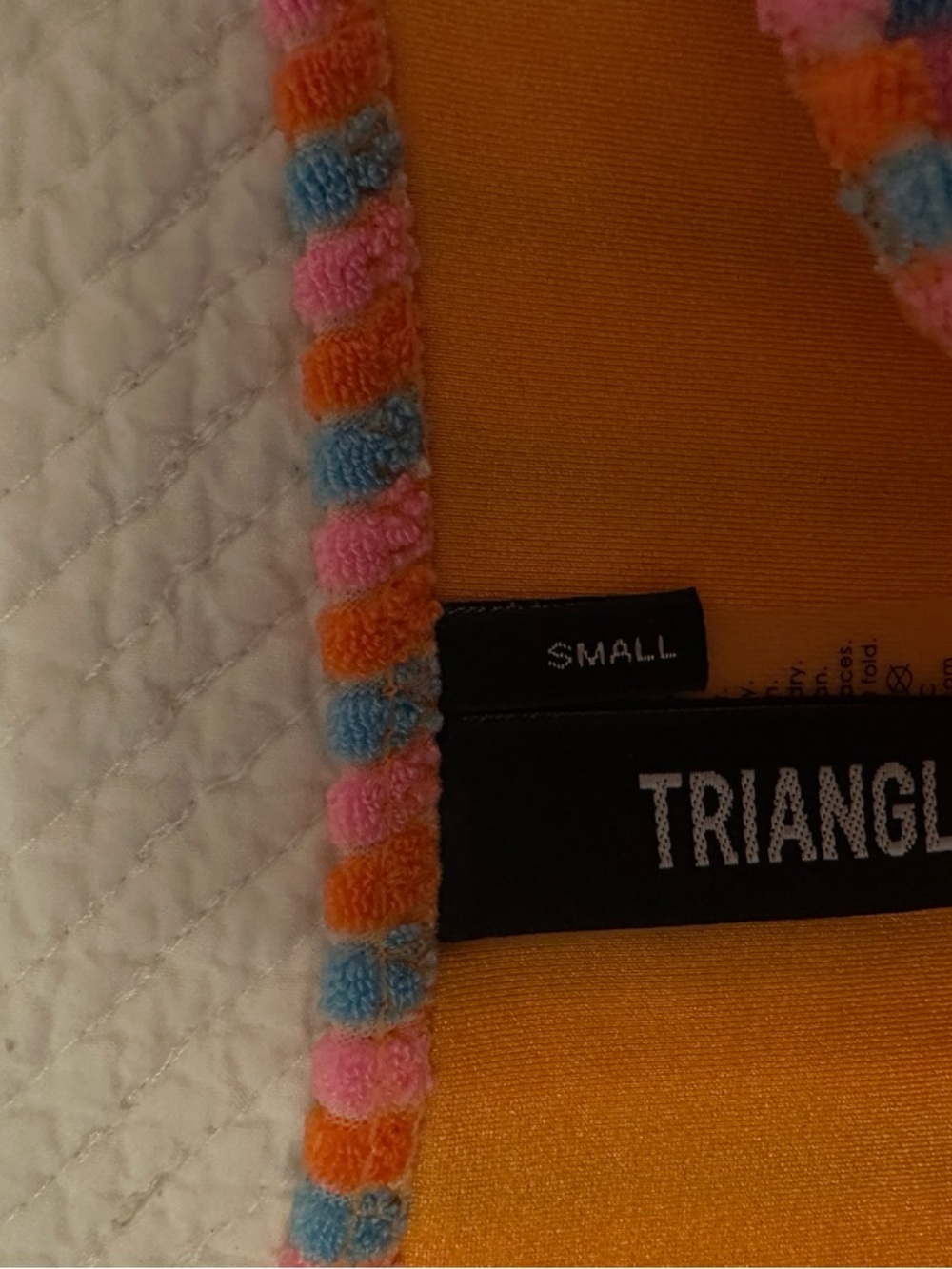 Triangl swimwear Orange Bikini with Pink & Blue Trim - Picture 3 of 4